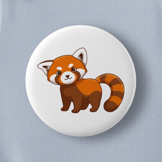 Cute Red Panda Button