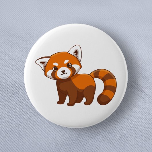 Cute Red Panda Button