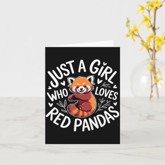 Cute Red Panda Costume For Women Girls Kids Red Pa Karte (Gelbe Blume)