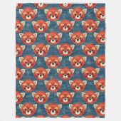 Cute Red Panda Fleecedecke (Vorderseite)