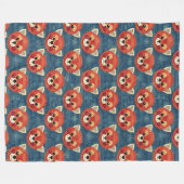 Cute Red Panda Fleecedecke (Vorderseite (Horizontal))