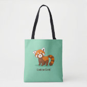 Cute Red Panda on Green Tasche (Vorderseite)