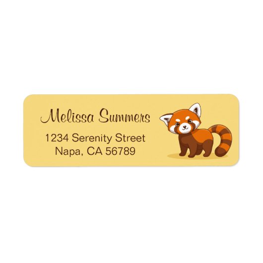 Cute Red Panda on Yellow (Vorne)