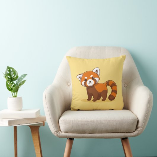 Cute Red Panda on Yellow Kissen (Stuhl )