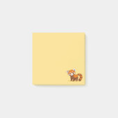Cute Red Panda on Yellow Post-it Klebezettel (Vorderseite)