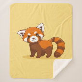Cute Red Panda on Yellow Sherpadecke (Vorderseite)