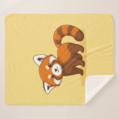 Cute Red Panda on Yellow Sherpadecke (Vorderseite (Horizontal))