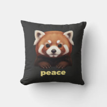 Cute Red Panda "Peace" Illustration for Kids & Nur