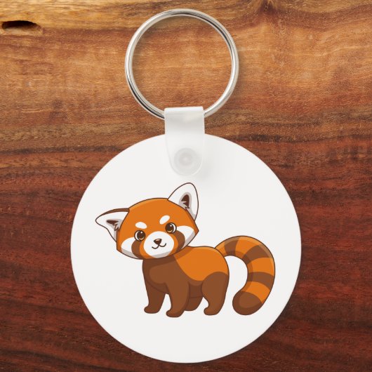 Cute Red Panda Schlüsselanhänger (Rückseite)