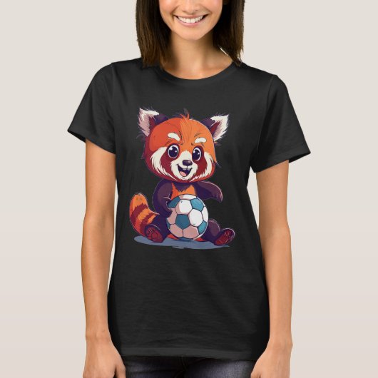 Cute Red Panda Soccer T-Shirt (Vorderseite)