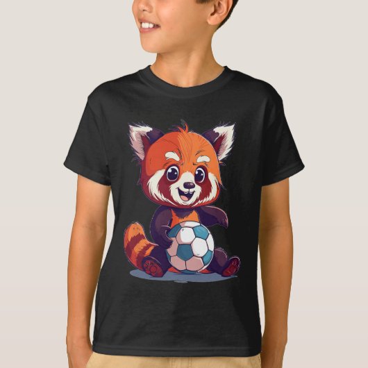 Cute Red Panda Soccer T-Shirt (Vorderseite)