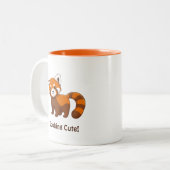 Cute Red Panda Zweifarbige Tasse (Vorderseite Links)