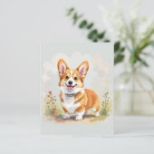Cute Red Pembroke Welsh Corgi Dog (Stehend Vorderseite)
