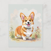 Cute Red Pembroke Welsh Corgi Dog (Rückseite)