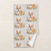 Cute Red Pembroke Welsh Corgi Dog Badhandtuch Set (Handtuch)