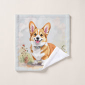 Cute Red Pembroke Welsh Corgi Dog Badhandtuch Set (Waschlappen)