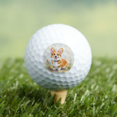 Cute Red Pembroke Welsh Corgi Dog Golfball (Insitu T-Shirt)
