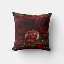 Cute Red Rose Romantic Valentine Decorative Kissen