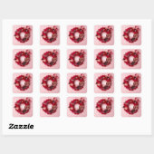 Cute Red Rose Romantic Valentine Sticker Sheet (Blatt)