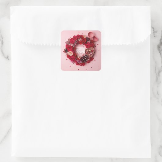 Cute Red Rose Romantic Valentine Sticker Sheet  (Tasche)