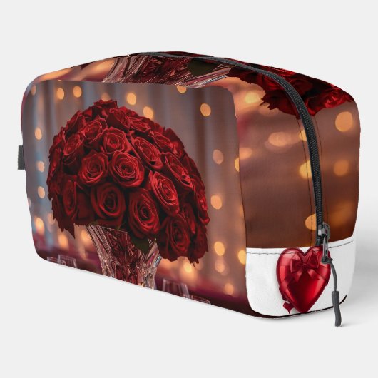 Cute Red Rose Valentine Aesthetic Cosmetic Travel  Waschbeutel (Rechte Ecke)
