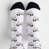 Cute Red Sable Phalène Dog Pattern Dog Lover Socken (Oben)