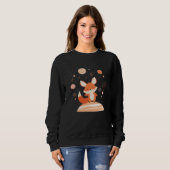 Cute Red Space Fox Float In Space Alone Cosmic Ani Sweatshirt (Vorne ganz)