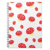 Cute Red Spotty Toadstool Mushrooms Pattern Notizblock (Vorderseite)