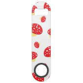 Cute Red Spotty Toadstool Mushrooms Pattern Speed Flaschenöffner (Rückseite)