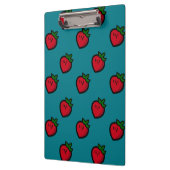 Cute Red Strawberry Pattern for Vegetarians Klemmbrett (Links)