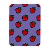 Cute Red Strawberry Pattern for Vegetarians Magnet (Vertikal)