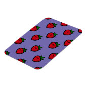 Cute Red Strawberry Pattern for Vegetarians Magnet (Linke Seite)