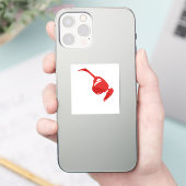 Cute Red sun glass for him\watercolor Aufkleber (Telefon)