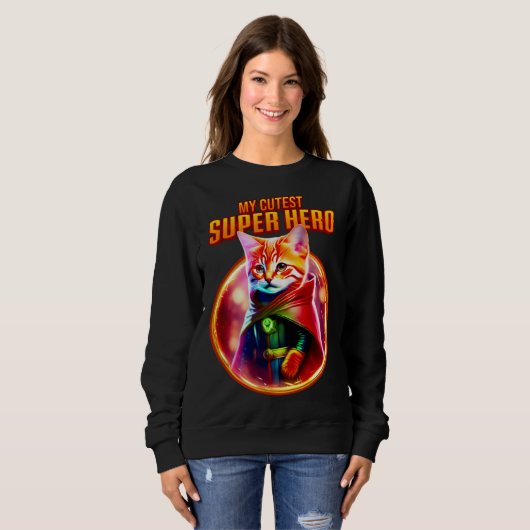 & Cute Red Tabby Cat for Christmas Sweatshirt (Vorne ganz)