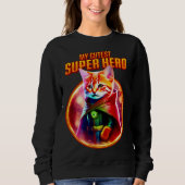 & Cute Red Tabby Cat for Christmas Sweatshirt (Vorderseite)