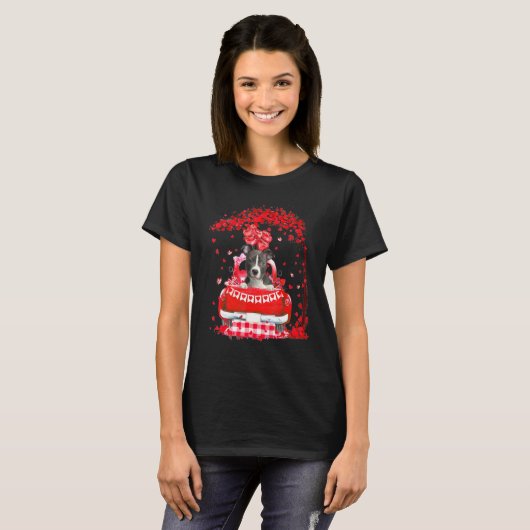 Cute Red Truck Pitbull Valentines Day Costume Boy T-Shirt (Vorne ganz)