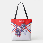 Cute Red, White and Blue Cheerleader Design 2 Tasche (Rückseite)