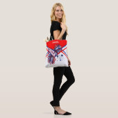Cute Red, White and Blue Cheerleader Design 2 Tasche (Am Model)