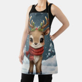 Cute reindeer christmas apron for festive kitchen  schürze (InSitu)