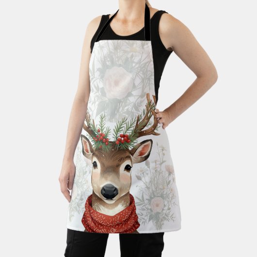 Cute Reindeer Christmas Apron For Winter Festive Schürze (InSitu)