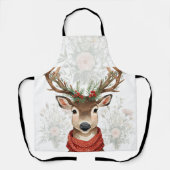 Cute Reindeer Christmas Apron For Winter Festive Schürze (Vorderseite)