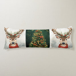Cute Reindeer Christmas Bedding For Body Pillow Seitenschläferkissen