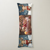 Cute reindeer christmas bedding for kids winter seitenschläferkissen (Rückseite (Vertikal))