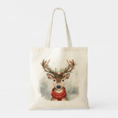 Cute Reindeer Christmas Budget Tote Bag Tragetasche (Rückseite)