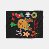 Cute Reindeer Christmas Cartoon Holiday Festive Ar Fleecedecke (Vorderseite (Horizontal))