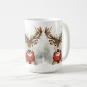 Cute Reindeer Christmas coffee Mug Kaffeetasse (VorderseiteRechts)