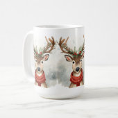 Cute Reindeer Christmas coffee Mug Kaffeetasse (Vorderseite Links)