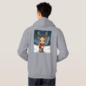 Cute reindeer christmas cozy winter wear for  hoodie (Schwarz voll)