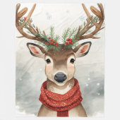Cute Reindeer Christmas fleece Blanket (Vorderseite)