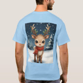 Cute reindeer christmas for festive outfits T-Shirt (Rückseite)